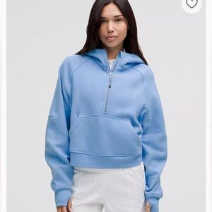 Lululemon Athletica Scuba Oversized Half-Zip Hoodie in Blue
